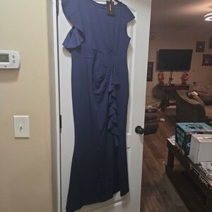Elegant Navy Blue Women's Dress
